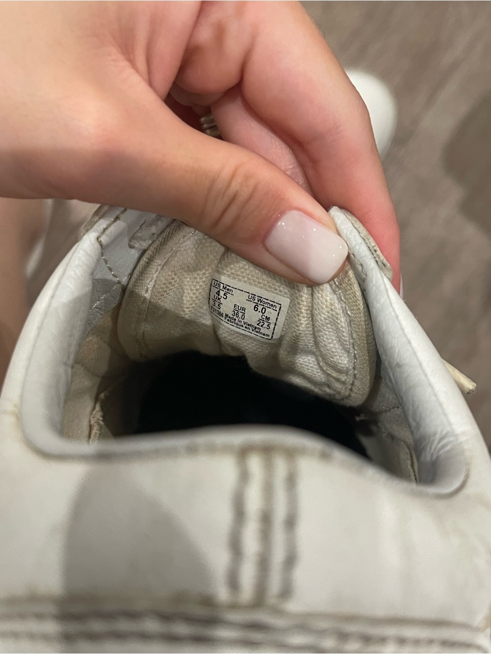 Vans Old Skool White Leather Sneakers – Women’s US 6 / EU 36 - Picture 8 of 8